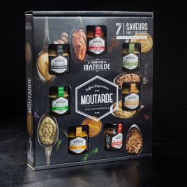 Coffret dégustation moutardes 7x35g Le Comptoir de Mathilde  Moutarde