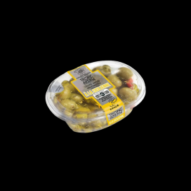 Olives vertes dénoyautées Grèce à la Sicilienne 220g Tropic Apéro  Olives