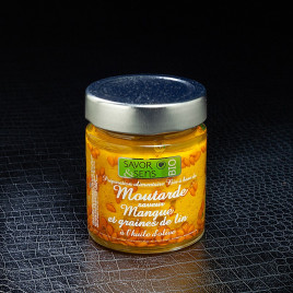 Moutarde bio mangue graines de lin 100g Savor&Sens  Moutarde